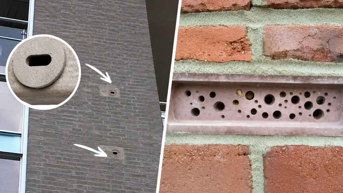 Ladrillos para abejas instalados en edificios del Reino Unido con cavidades para refugio de polinizadores y cajas nido para vencejos