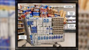 Rosa, madre de 18 hijos, revela las cifras de su compra mensual: “Compramos 1.300 galletas, 240 litros de leche, siete docenas de huevos y lo más básico”
