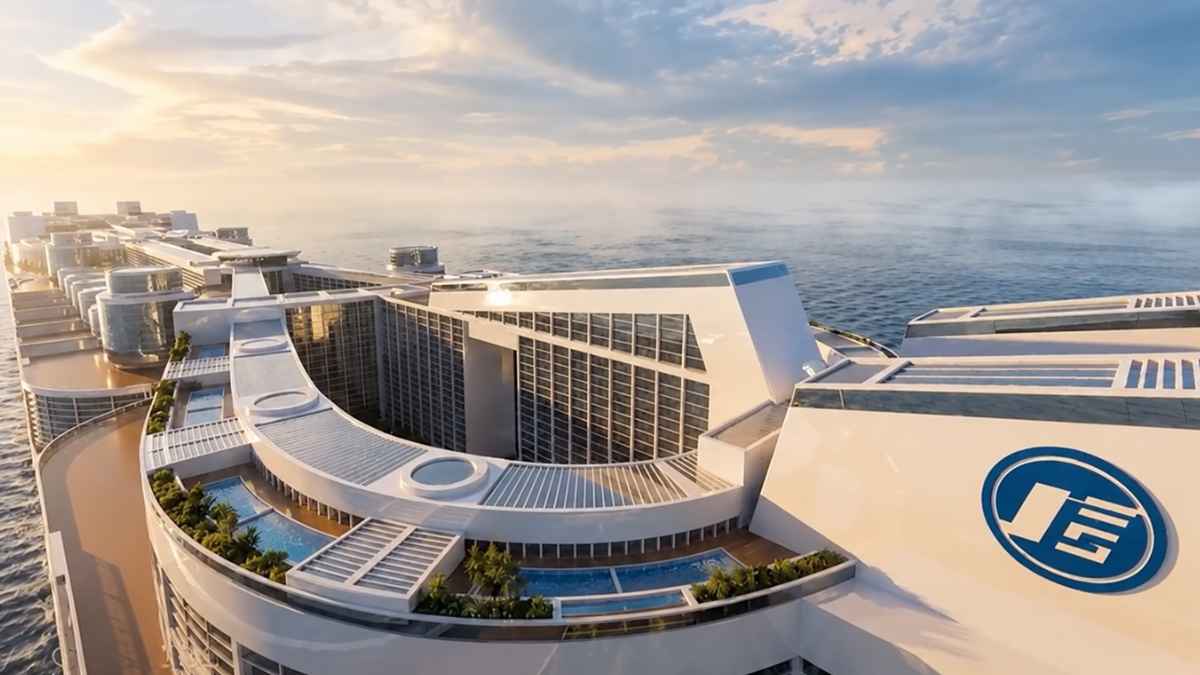 Ciudad flotante Freedom Ship con hoteles, colegios, parques y estadio para 80.000 personas