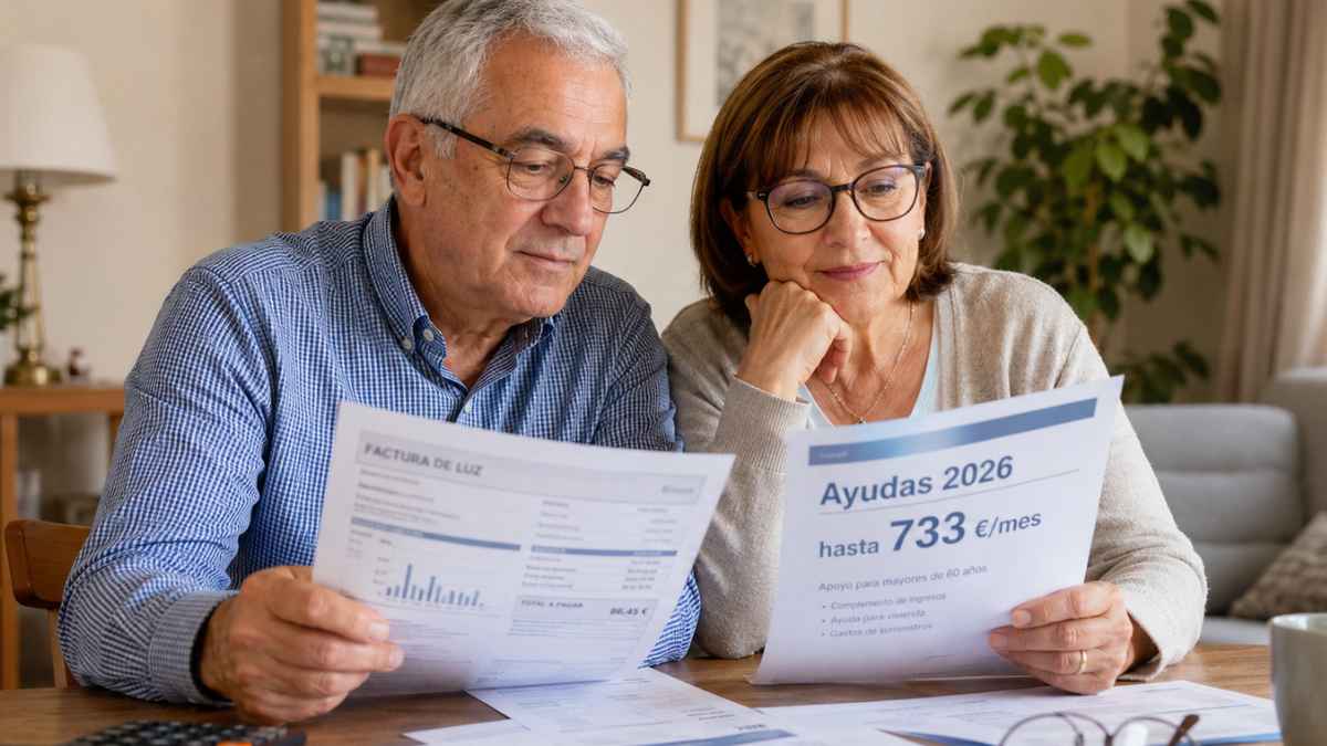 Mayores de 60 años revisan documentos para solicitar ayudas de hasta 733 euros en 2026