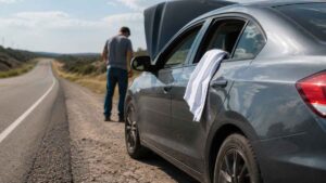 Qué debes hacer si ves un vehículo con un paño blanco colgado mientras circulas por la carretera