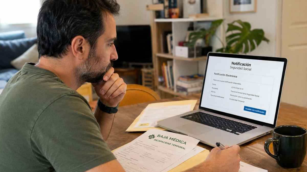 Notificación electrónica de la Seguridad Social para trabajadores con incapacidad temporal