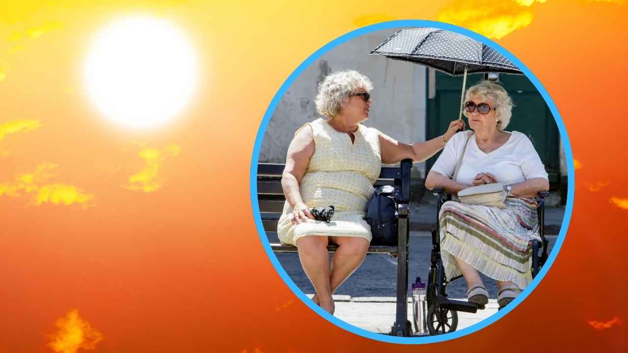 Mujer protegiéndose del calor en una calle de Suiza durante una jornada de altas temperaturas.