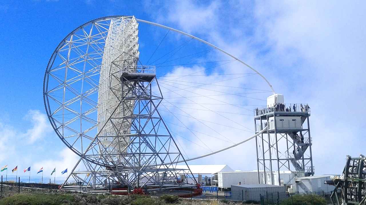 Telescopio LST-1 del Observatorio del Roque de los Muchachos en La Palma