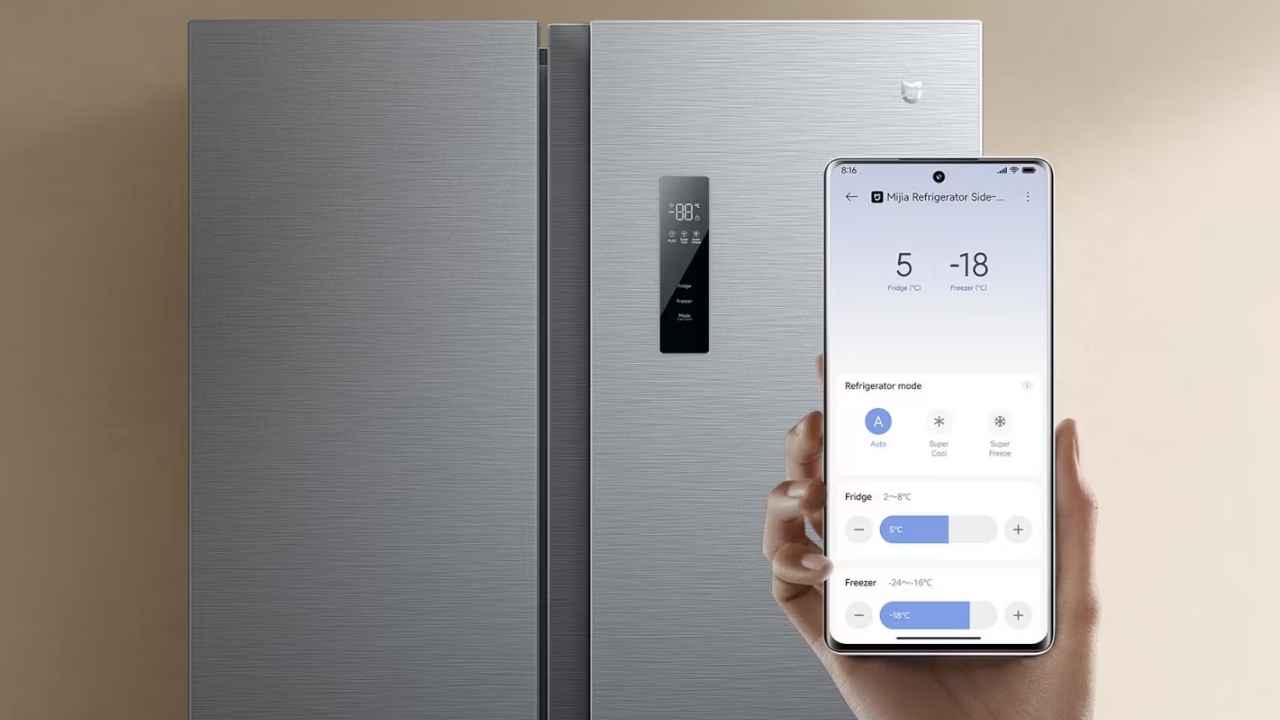 Frigorífico Xiaomi Mijia Side-by-Side 621L de dos puertas con acabado de acero inoxidable