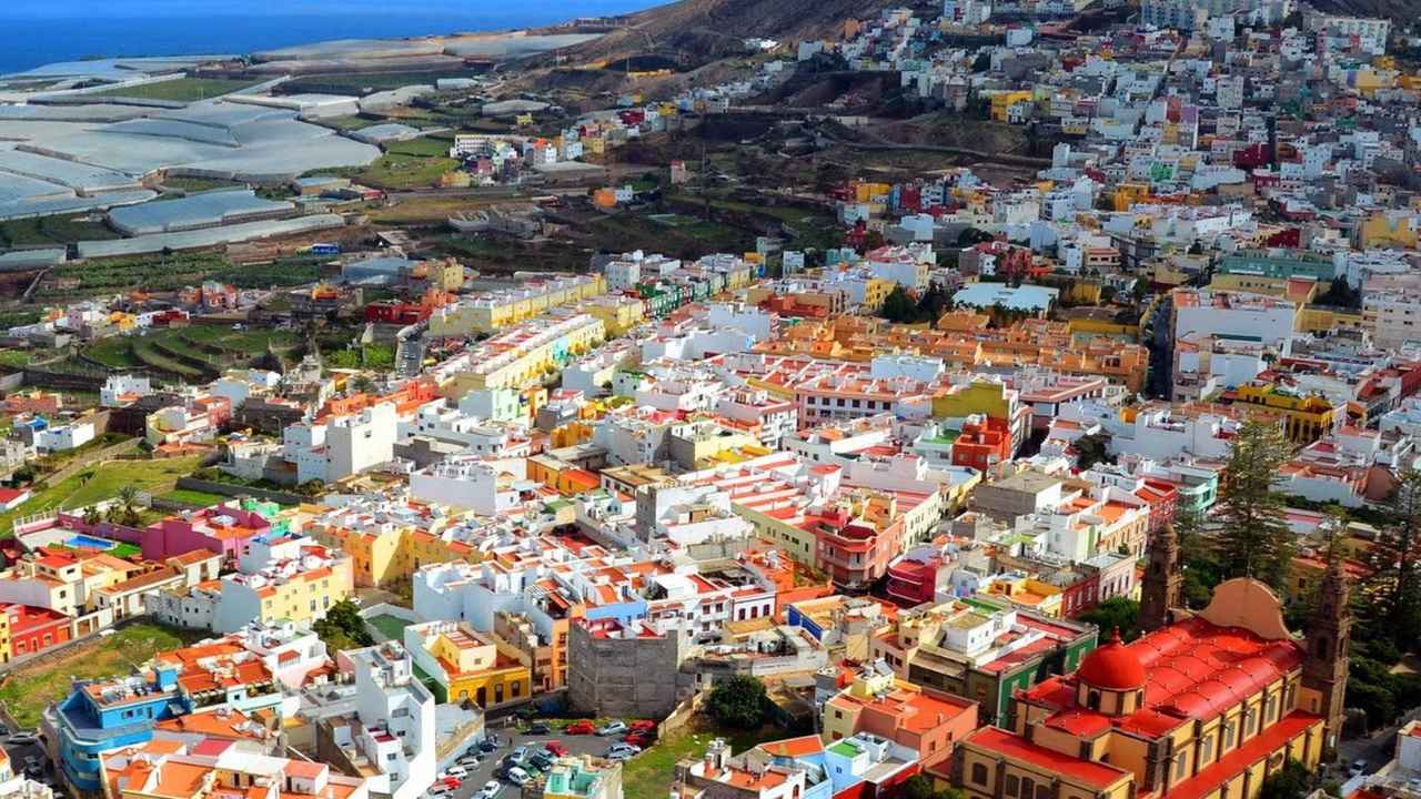 Vista panorámica de Gáldar, en Gran Canaria