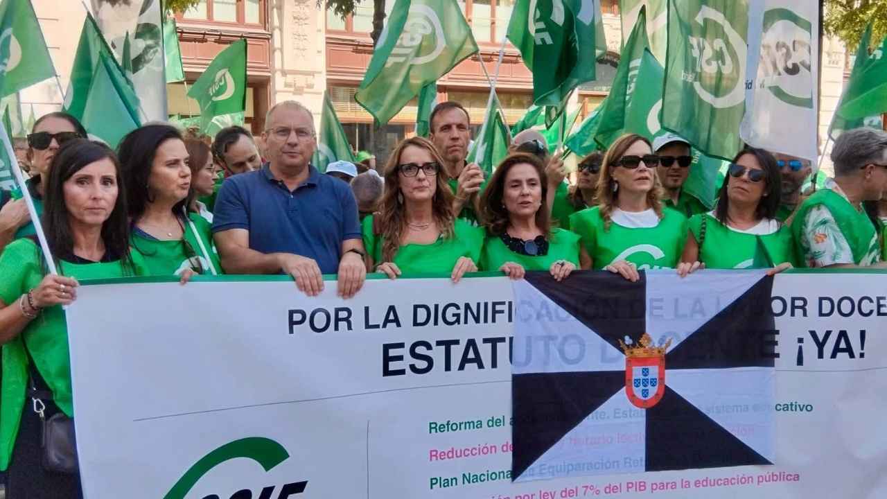 Docentes de CSIF se manifiestan para reclamar el Estatuto Docente y mejoras laborales