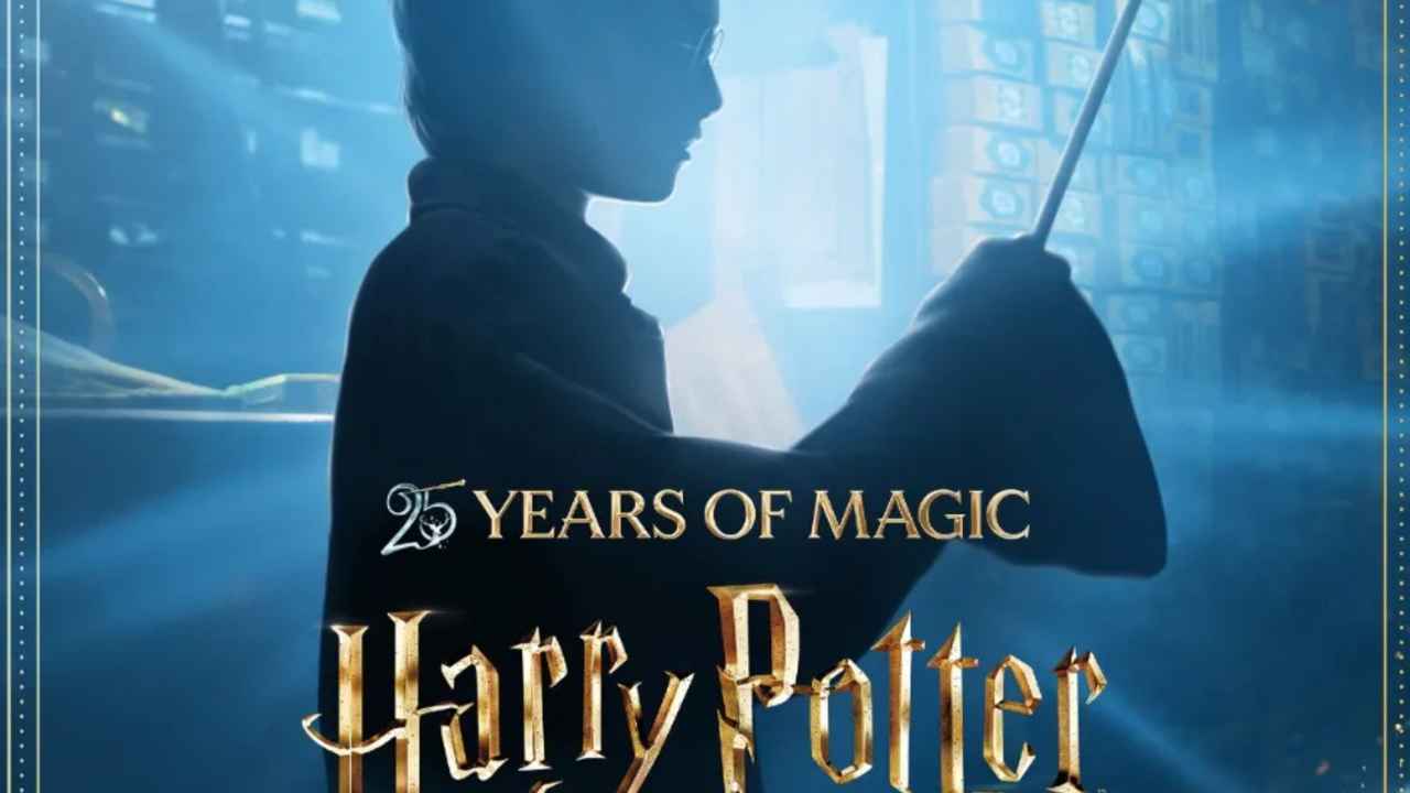 Imagen promocional del 25 aniversario de Harry Potter con el lema 25 Years of Magic