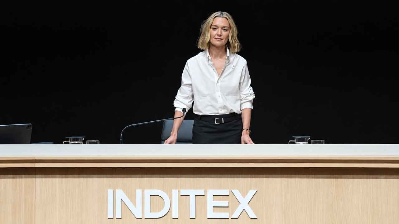Marta Ortega durante un acto de Inditex