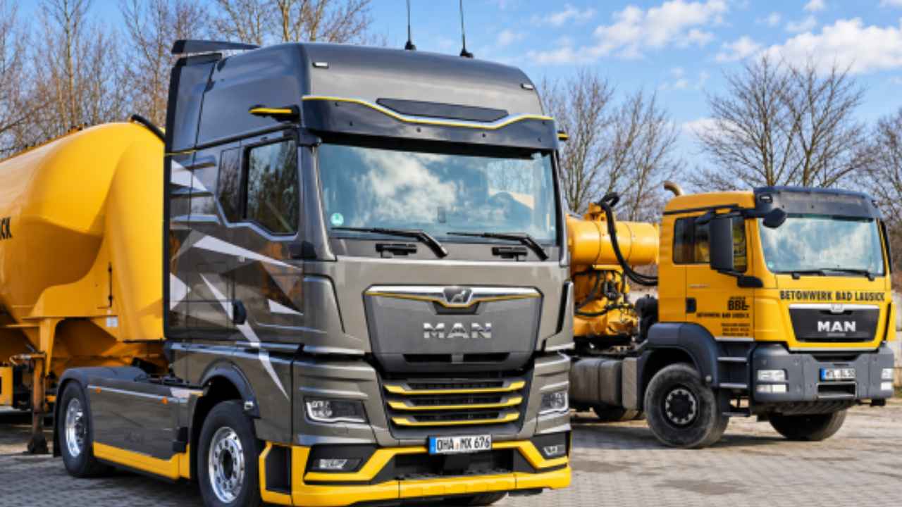 Camiones MAN de Betonwerk Bad Lausick utilizados por la empresa alemana