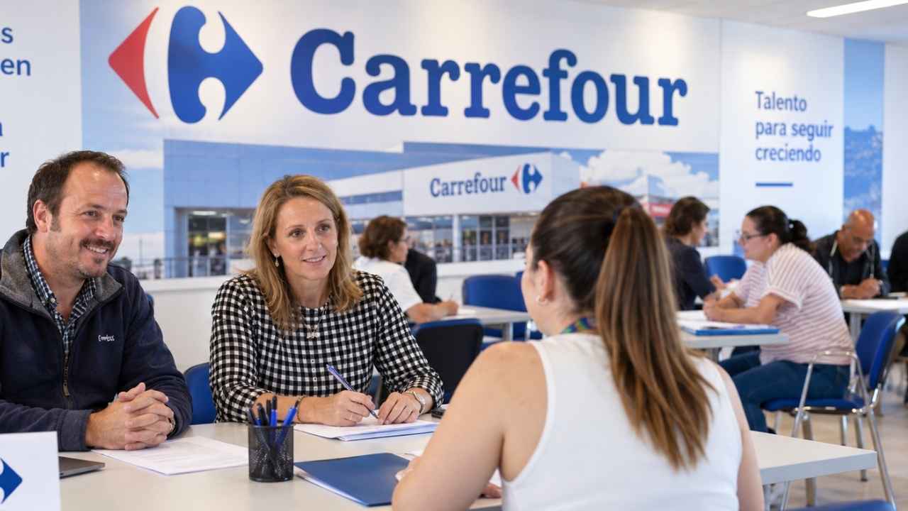La Agencia para el Empleo organiza la jornada en Los Cármenes. Los candidatos deberán confirmar su inscripción antes de desplazarse. Carrefour y la Agencia para el Empleo de Madrid preparan entrevistas para incorporar a más de cien personas en establecimientos de la comunidad. La jornada será los días 21 y 22 de octubre de 2026. Esther Bartolomé, jefa del Departamento de Orientación de la Agencia, explicó el proceso en Madrid Trabaja el 9 de octubre. Se exige inscripción previa y cita confirmada. Presentarse directamente en el centro no permite participar en la selección. Qué perfiles busca la jornada de empleo de Carrefour La selección corresponde a puestos polivalentes de tienda. Incluye atención al público, caja, reposición, gestión de existencias y preparación de pedidos. Se solicita tener más de 18 años y la ESO o una titulación equivalente finalizada. No se exige experiencia previa. Los contratos anunciados son temporales, de tres meses y 20 horas semanales, con turnos principalmente de tarde de lunes a domingo. La ampliación se plantea como posibilidad. Estas ofertas de empleo no deben confundirse con una incorporación indefinida garantizada. El carácter polivalente coincide con las funciones que Carrefour describe para sus auxiliares de cajas y reposición. Su portal corporativo menciona atención al cliente, organización del almacén, cobro y mantenimiento de la imagen de tienda. Esa descripción ayuda a preparar la entrevista: el candidato puede explicar su disposición para combinar tareas y trabajar en equipo. No se trata únicamente de permanecer en una caja. La empresa también anuncia formación y posibilidades de promoción interna en esas fichas, sujetas al desarrollo de cada persona dentro de la organización. Dónde se celebrará la selección y qué comprobar antes del desplazamiento La jornada se realizará en el Centro de Formación Los Cármenes. La ficha del Ayuntamiento sitúa el edificio en la calle Alhambra, 89, dentro del distrito de Latina. Como transporte próximo, el consistorio identifica Metro Laguna y las líneas de autobús 138, 31 y 25. El teléfono del centro es 914 666 137. Es recomendable organizar el trayecto después de recibir la citación, conservando la confirmación para identificar el día y la hora asignados. El lugar de entrevista no determina el supermercado de incorporación. La página municipal incorpora una advertencia relevante para personas con movilidad reducida: describe la instalación como no accesible. Quien necesite apoyo debe consultar esa circunstancia con la organización antes de acudir. El contacto publicado es aecarmenes@madrid.es. Esa comprobación evita desplazamientos sin conocer las condiciones del edificio. Tampoco debe confundirse el horario administrativo habitual del centro con una cita de selección. La comunicación individual del proceso permitirá saber cuándo corresponde presentarse y qué indicaciones debe seguir cada candidato para participar. Cómo tramitar la candidatura y preparar la entrevista La información de la jornada remite a la oferta número 24966 en Salta Empleo. El portal municipal permite registrarse y consultar sus ofertas desde el apartado de empleo y formación. Quien no encuentre esa referencia puede pedir orientación a la Agencia antes de desplazarse al centro. Un perfil creado en la plataforma no sustituye la confirmación de participación. Son actuaciones diferentes: una permite identificarse como candidato y la otra acredita la cita. La confirmación debe obtenerse por el canal establecido para ese proceso concreto. La Agencia ofrece además orientación laboral gratuita para mejorar la búsqueda de trabajo. Su Aula de Entrenamiento incluye simulaciones de entrevistas y apoyo con las herramientas digitales utilizadas en la selección. El servicio Conéctate Empleo facilita ordenadores y conexión a internet en agencias de proximidad, con horarios sujetos a disponibilidad. Estos recursos pueden resultar útiles para preparar un currículum profesional y completo. También permiten practicar cómo explicar la experiencia, las habilidades y la disponibilidad, especialmente cuando se busca acceder al primer trabajo. Otras candidaturas de Carrefour siguen un procedimiento diferente La compañía mantiene su propio portal de contratación, enlazado desde su web corporativa. El catálogo consultado incluye auxiliares de cajas y reposición en Badajoz, pescadería en Castellón y platos preparados en Leganés. También aparecen charcutería en Elche y frutería en Siero. Cada anuncio tiene un contenido diferente. Las secciones de productos frescos incorporan labores específicas de preparación, exposición, conservación y asesoramiento. Esas candidaturas se tramitan desde el canal empresarial y deben estudiarse por separado, sin trasladarles automáticamente las condiciones de la jornada madrileña. Para quien busca empleo, la distinción permite elegir la vía adecuada. Una persona interesada en la selección presencial necesita resolver su inscripción y recibir la citación correspondiente. Quien prefiera otro destino puede consultar los anuncios corporativos según ubicación y funciones. Antes de aceptar una incorporación debe conocer el centro asignado, el salario y la distribución concreta de la jornada. El acceso municipal para consultar la referencia y gestionar el perfil está en Salta Empleo del Ayuntamiento de Madrid.