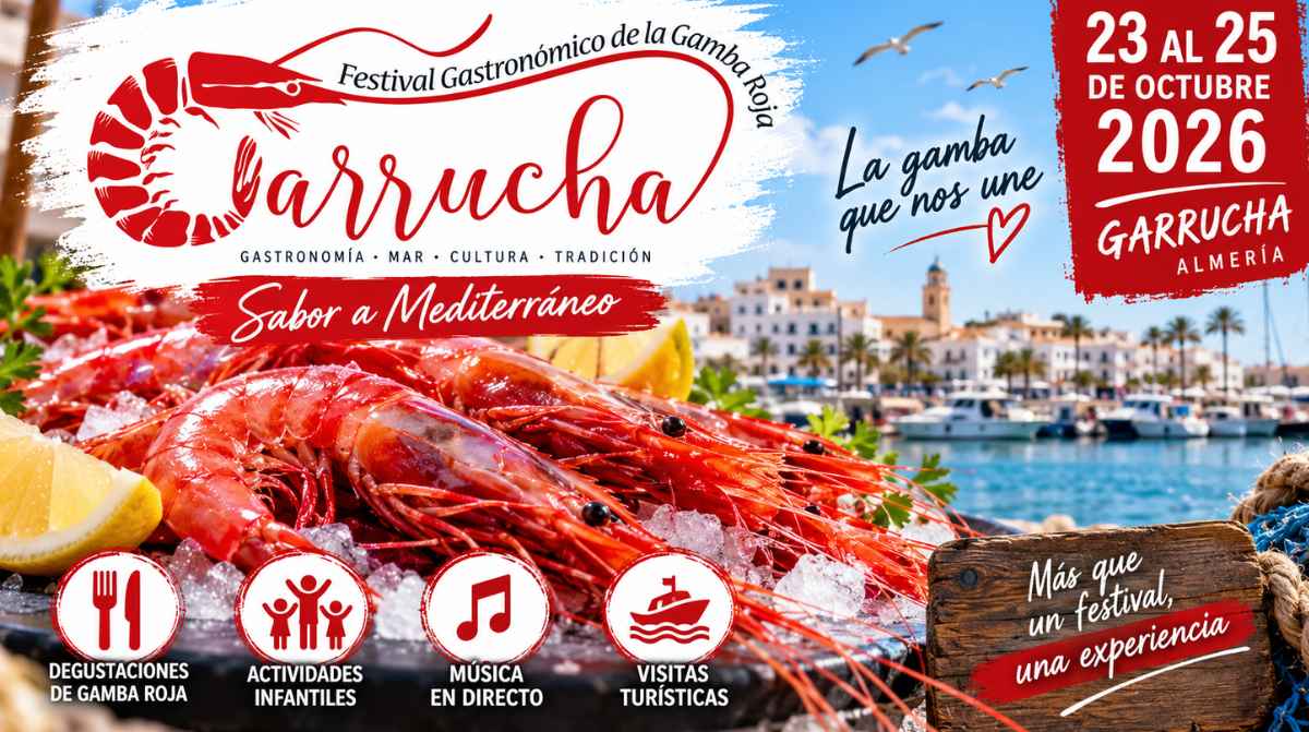 Festival Gastronómico de la Gamba Roja de Garrucha 2026, del 23 al 25 de octubre